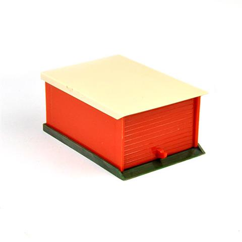 PKW-Garage, orangerot/cremeweiß