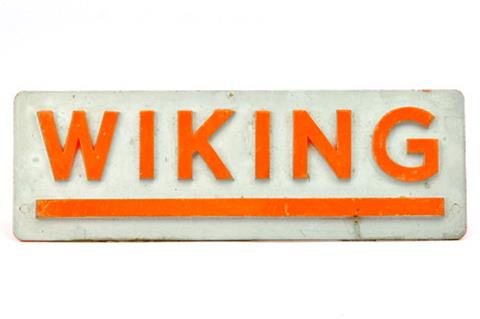 Kunststoffschild Wiking, orange (2.Wahl)