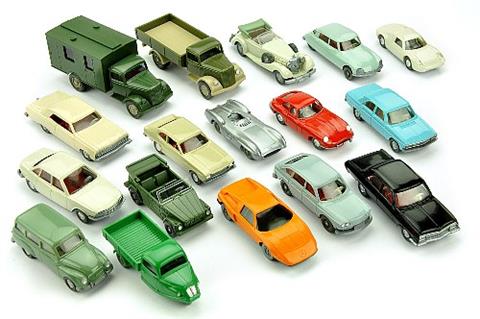 Konvolut 17 Modelle der 60er/70er Jahre