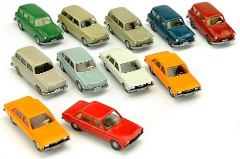Konvolut 11 VW-PKW der 70er Jahre