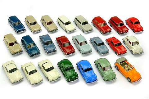 Konvolut 23 VW-PKW der 60er/70er Jahre