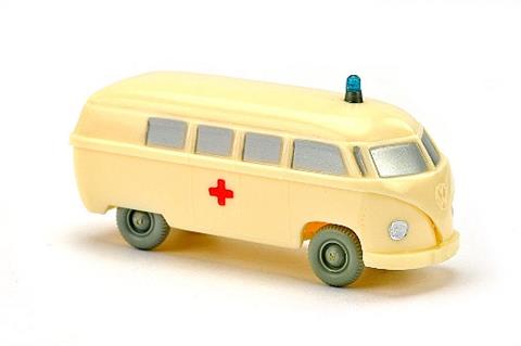 Krankenwagen VW Bus, cremeweiß (gesilbert)