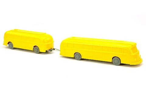 Mercedes O 6600 mit Anhänger, gelb