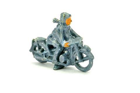 Motorradfahrer, misch-blau