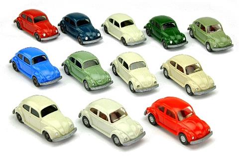 Konvolut 12 VW Käfer der 70er Jahre