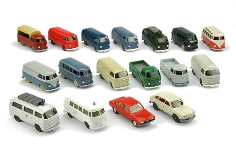 Konvolut 17 VW-Modelle der 60er/70er Jahre