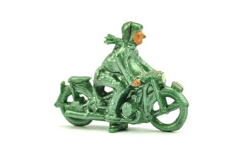 Motorradfahrer, grünmetallic