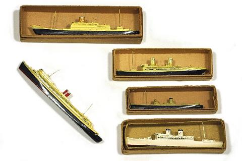 Konvolut 5 Passagierschiffe der späten 40er Jahre