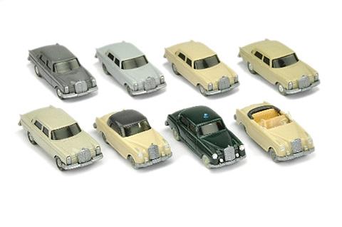 Konvolut 8 Mercedes-PKW der 60er Jahre