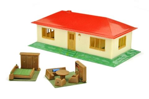 Landhaus mit Einrichtung (Dach misch-rot)