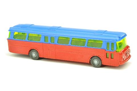 Autobus Senator, himmelblau/rot