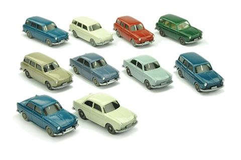 Konvolut 10 VW-PKW der 60er/70er Jahre