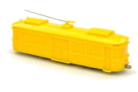 Straßenbahn 2-Achs-Triebwagen, gelb