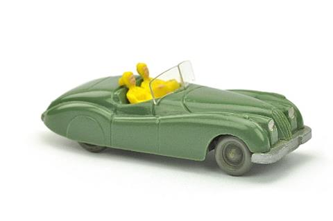 Jaguar XK (Typ 1), d'resedagrün (Figuren gelb)