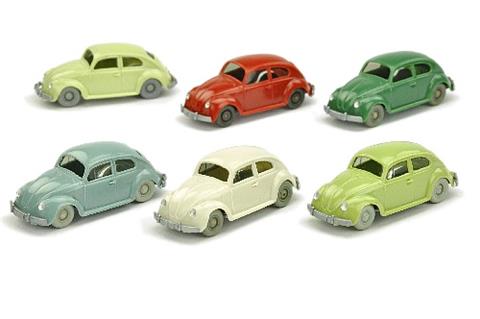 Konvolut 6 VW Käfer der 60er Jahre