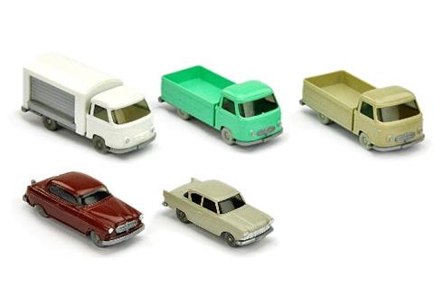 Konvolut 5 Borgward-Modelle der 60er Jahre