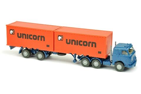 Unicorn - Container-Sattelzug (capriblau)