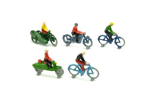 Lego - Konvolut 5 Zweiradfahrer (alte Version)