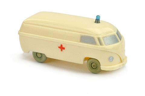 Krankenwagen VW Kasten, cremeweiß (gesilbert)