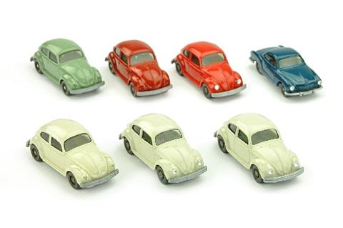 Konvolut 7 VW-Modelle der 70er Jahre