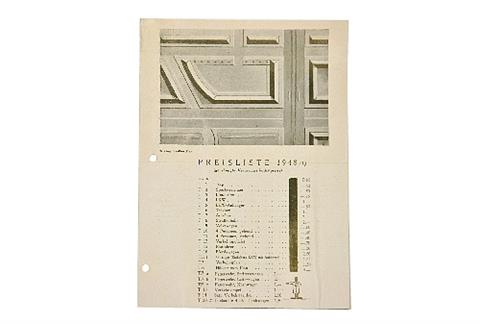 Preisliste 1948