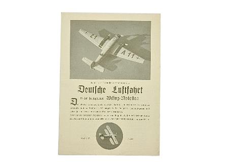 Flugzeug-Preisliste (um 1936)
