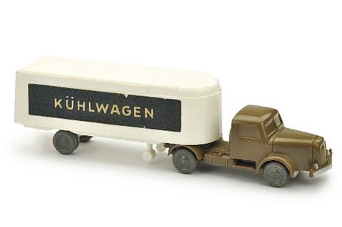 Sattelzug Henschel Kühlwagen, weiß
