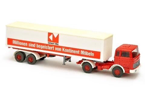 Kontinent/B - Koffer-Sattelzug MB 1620, rot