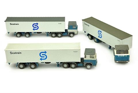Konvolut 3 Container-LKW Scania 110 Seatrain