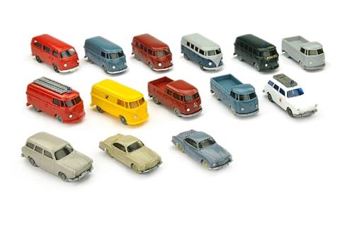 Konvolut 14 VW-PKW der 60er Jahre