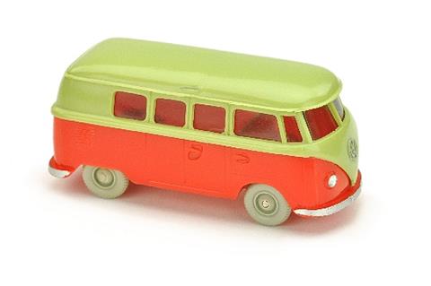 VW T1 Bus (alt), lindgrün/orangerot