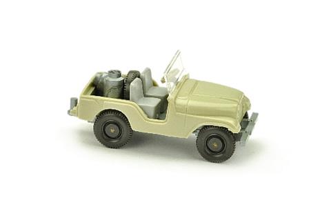 Jeep mit Milchkannen, hellgelbgrau (Version /3)