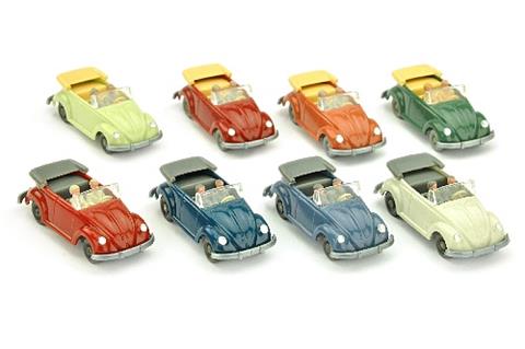 Konvolut 8 VW Käfer Cabrios (Typ 2) der 60er Jahre
