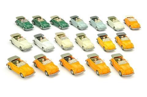 Konvolut 18 VW Käfer Cabrios (Typ 3) der 70er Jahre
