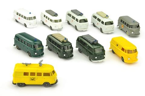 Konvolut 10 VW-Busse der 60er/70er Jahre