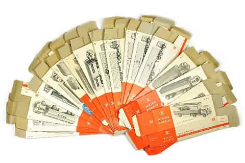 Konvolut 17 leere Originalkartons der 60er/70er J.