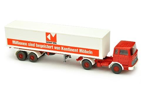 Kontinent/B - Koffer-Sattelzug MB 1620, rot