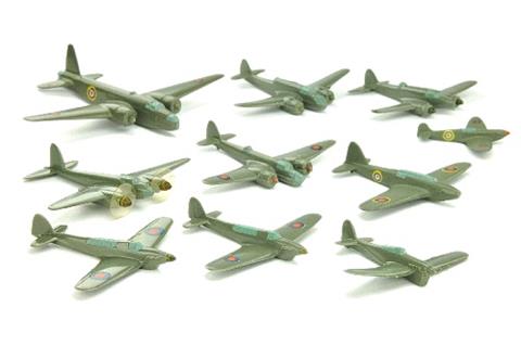 Konvolut 10 englische Flugzeuge (Vorkrieg)