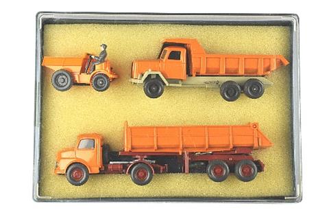 Geschenkpackung Baufahrzeuge (um 1973)