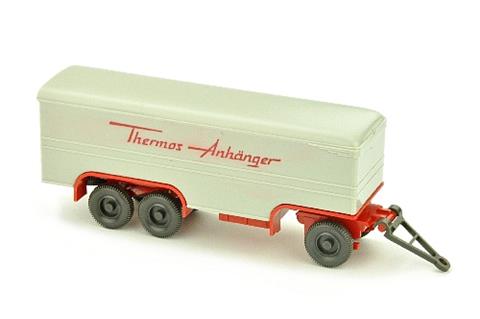 Thermos-Anhänger, achatgrau/rot