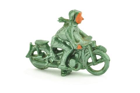 Motorradfahrer, grünmetallic