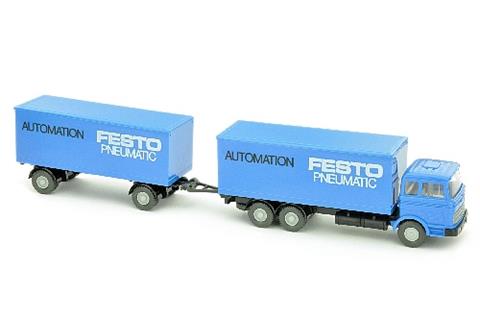 Festo/1B - Koffer-Lastzug MB 2223, himmelblau