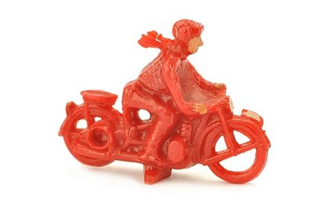Motorradfahrer mit Beiwagen, rot
