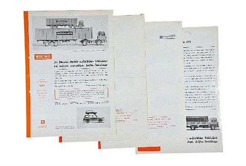 Konvolut 4 Messeinfos/Verkaufshilfen (1968-72)