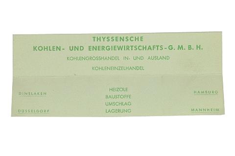 Pappeinlage zum Werbemodell Thyssen