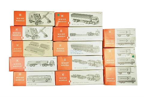 Konvolut 13 leere Originalkartons der 70er Jahre