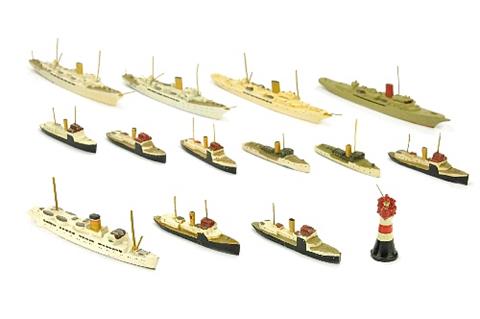 Konvolut 13+1 Schiffe (Vorkrieg)