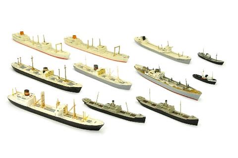 Konvolut 11 Frachtschiffe (Nachkrieg)