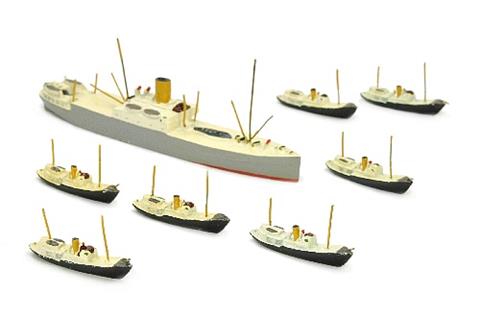Konvolut 8 Walfang-Schiffe (Vorkrieg)