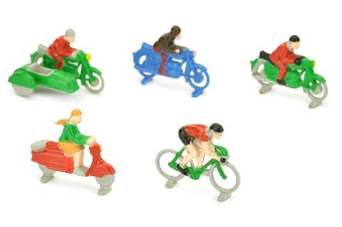 Lego - Konvolut 5 Zweiradfahrer